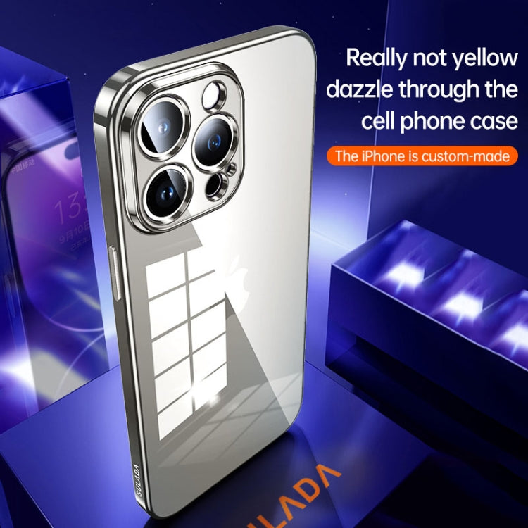 For iPhone 15 Plus SULADA Shine Through Series Plating TPU Transparent Phone Case(Titanium Grey) - iPhone 15 Plus Cases by SULADA | Online Shopping South Africa | PMC TechLife