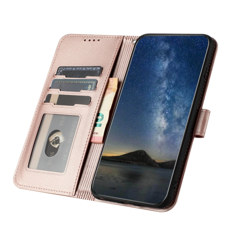 For Samsung Galaxy S23 FE Datura Flower Embossed Flip Leather Phone Case(Rose Gold) - Galaxy S23 FE 5G Cases by PMC TechLife | Online Shopping South Africa | PMC TechLife