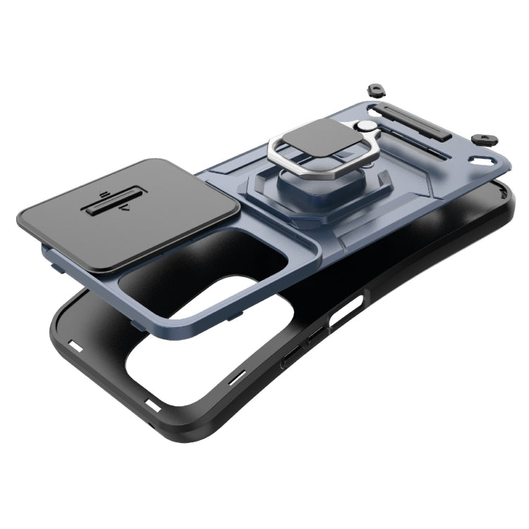 For Honor 200 Lite Global Sliding Camshield TPU + PC Shockproof Phone Case with Holder(Black) - free shipping - PMC TechLife - Order now!