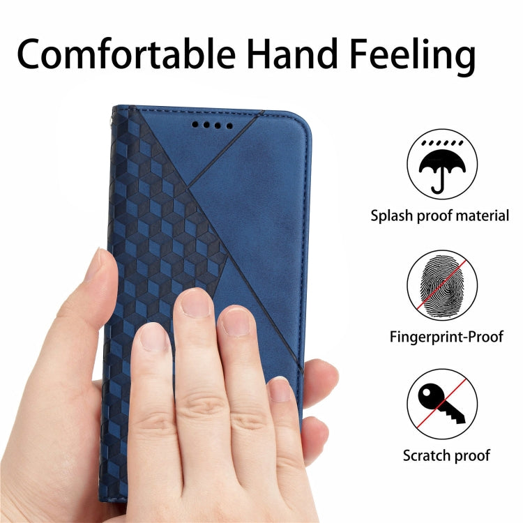 For Motorola Moto G Play 5G 2024 / G 5G 2024 Diamond Splicing Skin Feel Magnetic Leather Phone Case(Blue) - Motorola Cases by PMC Jewellery | Online Shopping South Africa | PMC Jewellery | Buy Now Pay Later Mobicred