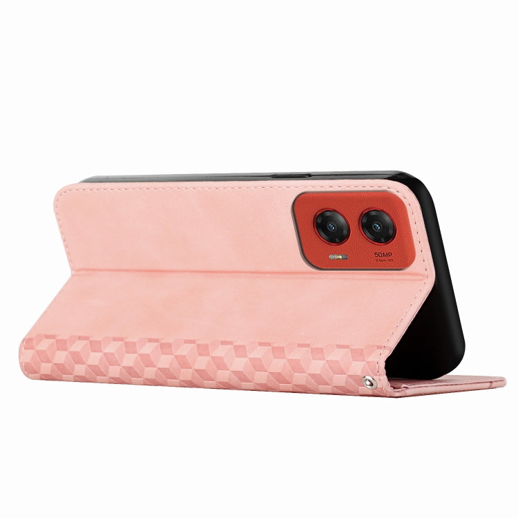 For Motorola Moto G Stylus 5G 2024 Diamond Splicing Skin Feel Magnetic Leather Phone Case(Rose Gold) - Motorola Cases by PMC Jewellery | Online Shopping South Africa | PMC Jewellery | Buy Now Pay Later Mobicred