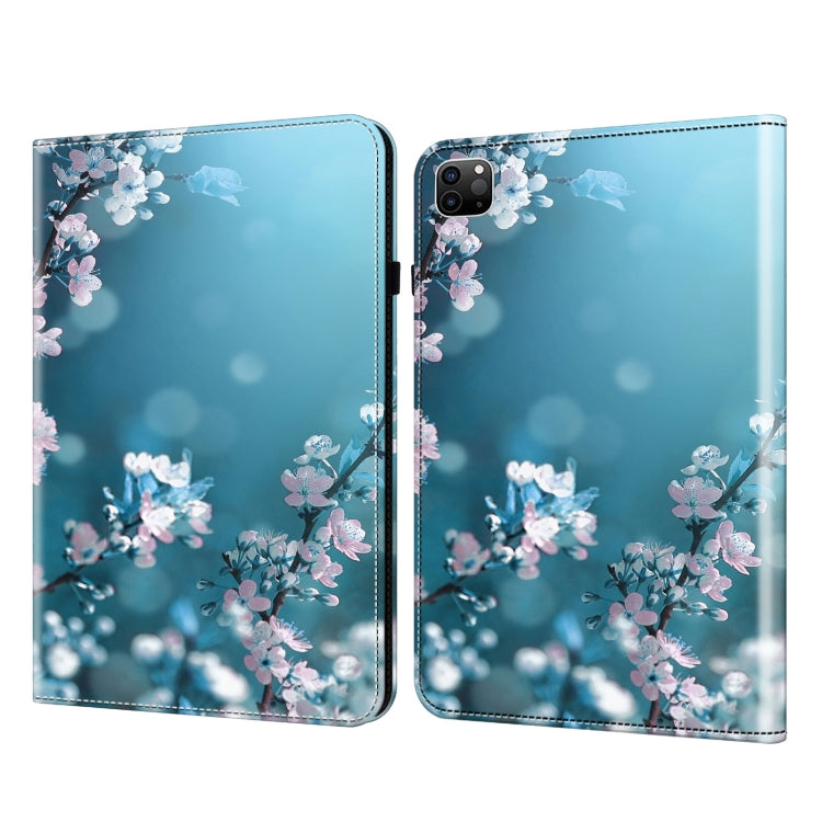 For iPad Air 13 2024 / Pro 12.9 2022 Crystal Texture Painted Leather Tablet Case(Plum Bossom) - iPad Pro 12.9 (2022/2021) Cases by PMC TechLife | Online Shopping South Africa | PMC TechLife | Buy Now Pay Later Mobicred