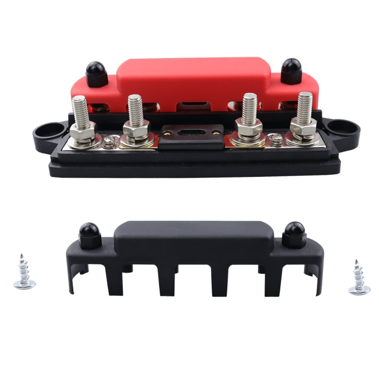 CP-4133 RV / Yacht M6 4-stud Double Row Busbar(Red Black) - Fuse by PMC TechLife | Online Shopping South Africa | PMC TechLife | Buy Now Pay Later Mobicred