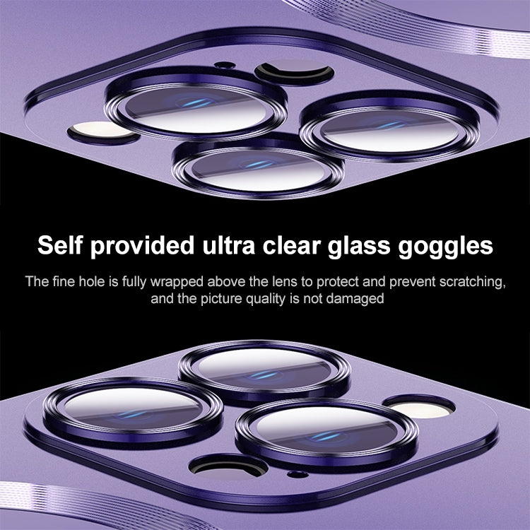 For iPhone 15 Pro Max Liquid Lens Protector Magsafe Phone Case(Dark Purple) - free shipping - PMC TechLife - Order now!