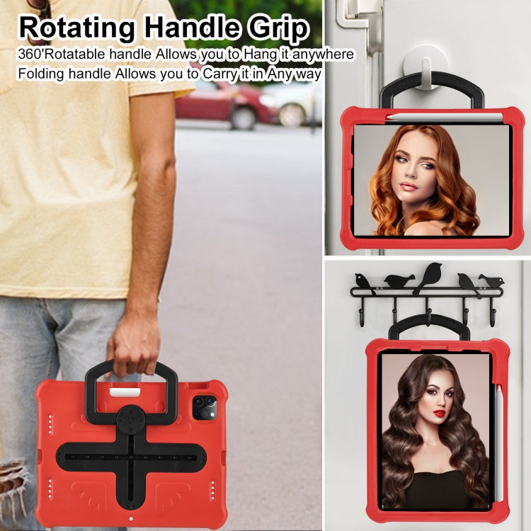 For iPad Pro 11 2024 Shield 360 Rotation Handle EVA Shockproof PC Tablet Case(Red Black) - iPad Pro 11 2024 Cases by PMC TechLife | Online Shopping South Africa | PMC TechLife | Buy Now Pay Later Mobicred