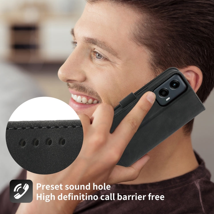For Motorola Moto G Stylus 5G 2024 Dierfeng Dream Line TPU + PU Leather Phone Case(Black) - Motorola Cases by PMC Jewellery | Online Shopping South Africa | PMC Jewellery | Buy Now Pay Later Mobicred