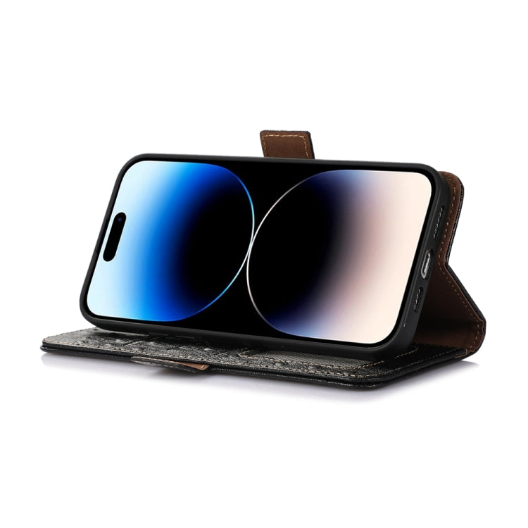 For Huawei Mate 60 Ostrich Pattern Genuine Leather RFID Phone Case(Black) - Huawei Cases by PMC TechLife | Online Shopping South Africa | PMC TechLife | Buy Now Pay Later Mobicred