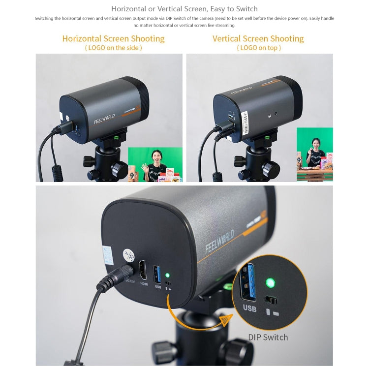 FEELWORLD HV10X Professional Streaming Camera Full HD 1080P 60fps USB 3.0 HDMI(US Plug) - free shipping - PMc TechLife - Order now!