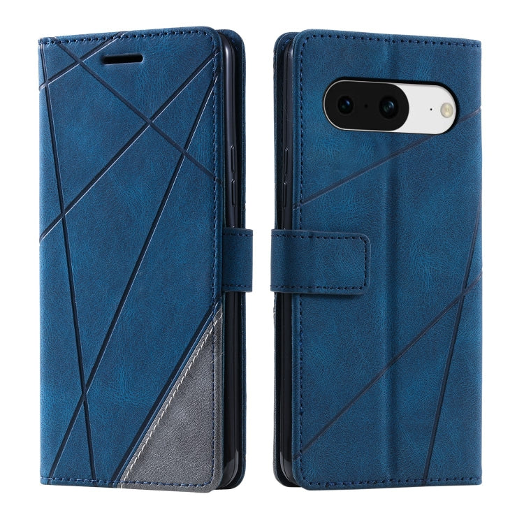 For Google Pixel 9 Skin Feel Splicing Leather Phone Case(Blue) - Google Cases by PMC TechLife | Online Shopping South Africa | PMC TechLife | Buy Now Pay Later Mobicred
