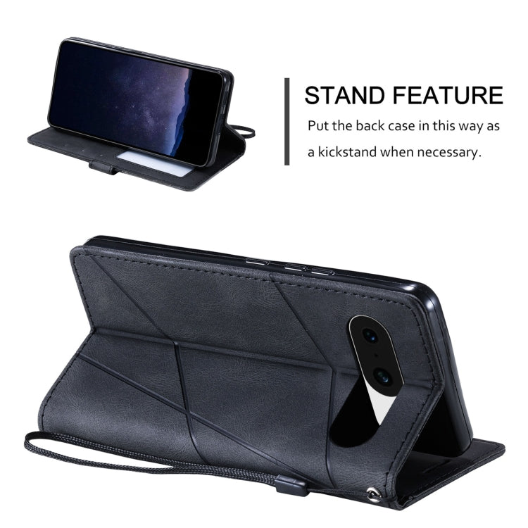 For Google Pixel 9 Skin Feel Splicing Leather Phone Case(Black) - Google Cases by PMC TechLife | Online Shopping South Africa | PMC TechLife | Buy Now Pay Later Mobicred