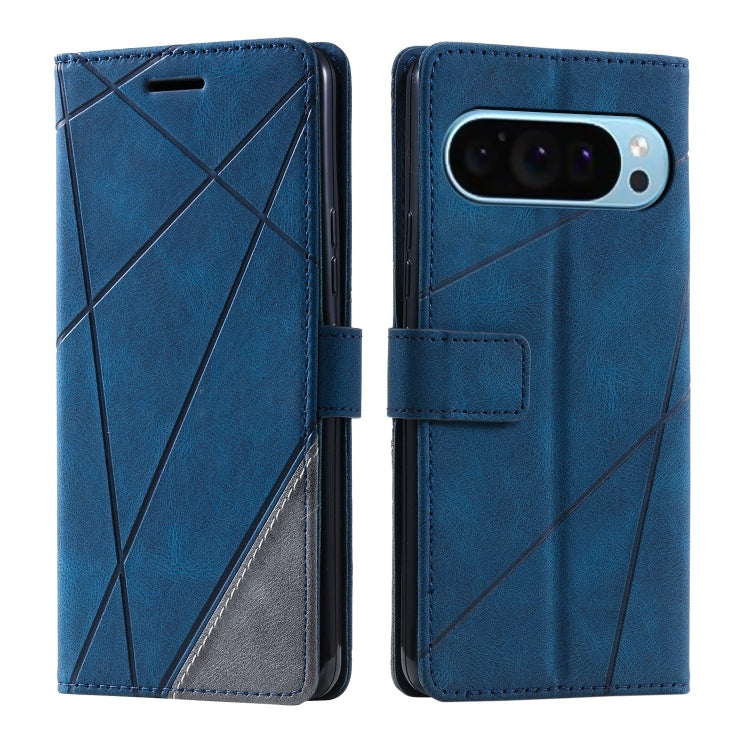For Google Pixel 9 Pro Skin Feel Splicing Leather Phone Case(Blue) - Google Cases by PMC TechLife | Online Shopping South Africa | PMC TechLife | Buy Now Pay Later Mobicred