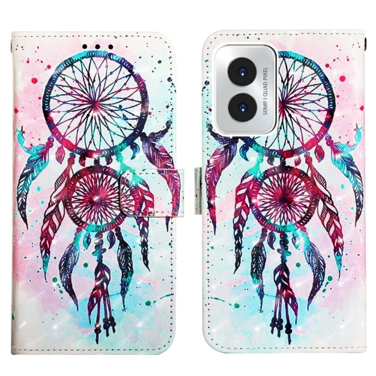 For Motorola Moto G Play 4G 2024 3D Painting Horizontal Flip Leather Phone Case(Color Drop Wind Chimes) - Motorola Cases by PMC Jewellery | Online Shopping South Africa | PMC Jewellery | Buy Now Pay Later Mobicred