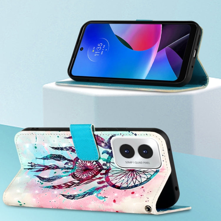 For Motorola Moto G Play 4G 2024 3D Painting Horizontal Flip Leather Phone Case(Color Drop Wind Chimes) - Motorola Cases by PMC Jewellery | Online Shopping South Africa | PMC Jewellery | Buy Now Pay Later Mobicred