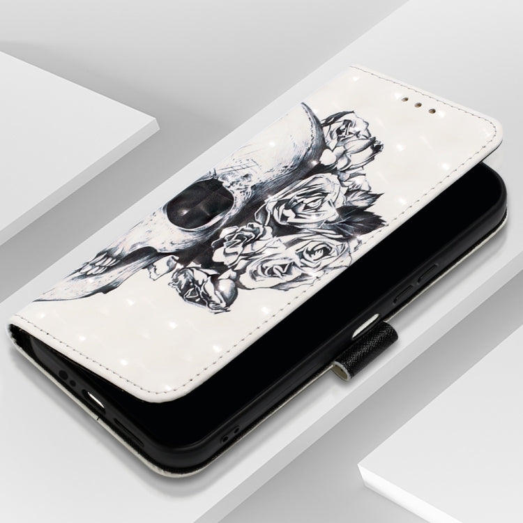 For Motorola Moto G Power 5G 2024 3D Painting Horizontal Flip Leather Phone Case(Skull) - Motorola Cases by PMC Jewellery | Online Shopping South Africa | PMC Jewellery | Buy Now Pay Later Mobicred