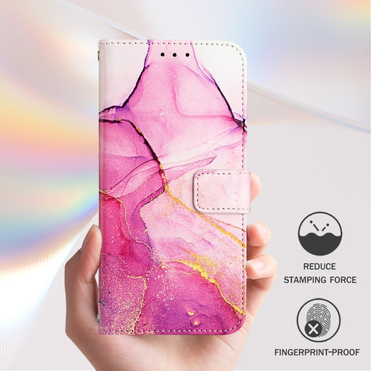 For Huawei Pura 70 Pro / 70 Pro+ PT003 Marble Pattern Flip Leather Phone Case(LS001 Pink Purple Gold) - Huawei Cases by PMC Jewellery | Online Shopping South Africa | PMC Jewellery | Buy Now Pay Later Mobicred