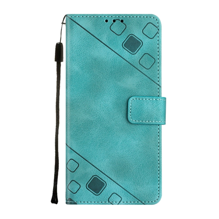 For Motorola Moto G Play 4G 2024 Skin Feel Embossed Leather Phone Case(Green) - Motorola Cases by PMC Jewellery | Online Shopping South Africa | PMC Jewellery | Buy Now Pay Later Mobicred