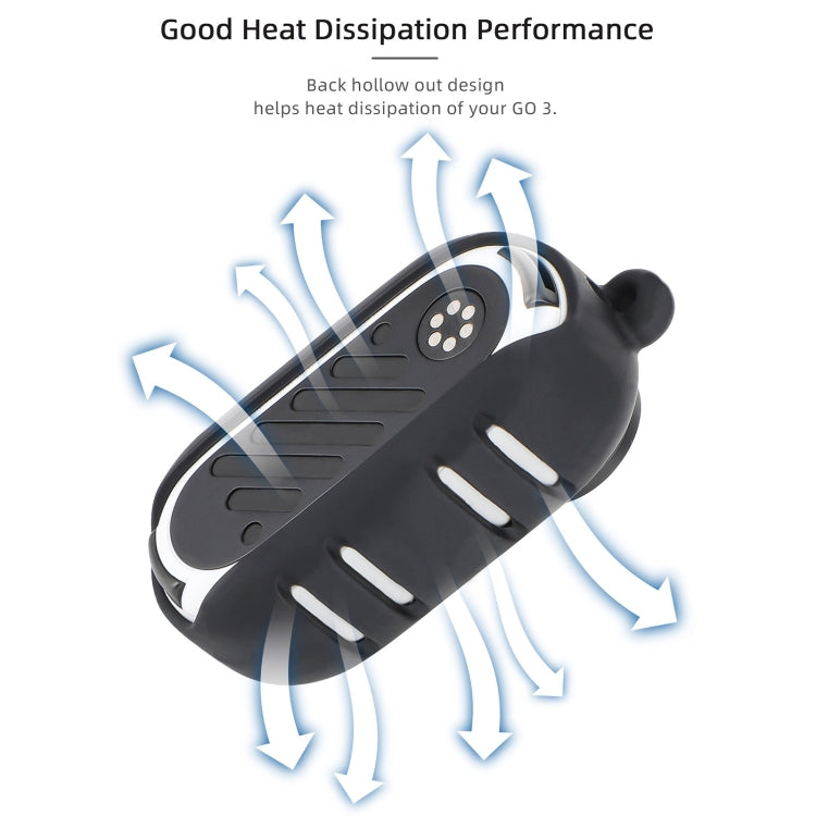 For Insta360 GO 3 Sunnylife Cooling Silicone Case Stickers Skin Wrap Lens Cover with Neck Strap(Black) - free shipping - PMC TechLife - Order now!