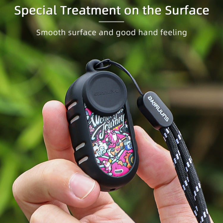 For Insta360 GO 3 Sunnylife Cooling Silicone Case Stickers Skin Wrap Lens Cover with Neck Strap(Black) - free shipping - PMC TechLife - Order now!