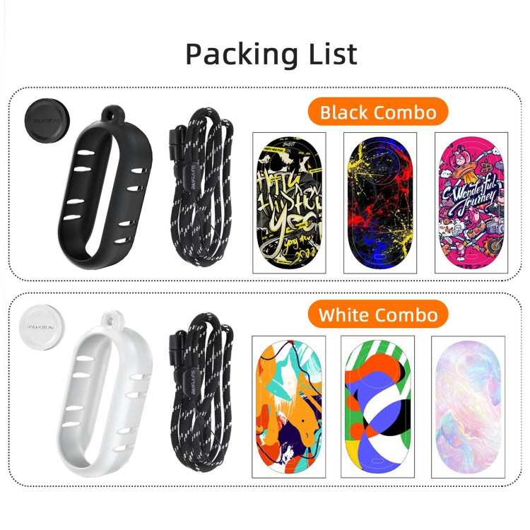 For Insta360 GO 3 Sunnylife Cooling Silicone Case Stickers Skin Wrap Lens Cover with Neck Strap(White) - Case & Bags by Sunnylife | Online Shopping South Africa | PMC TechLife | Buy Now Pay Later Mobicred