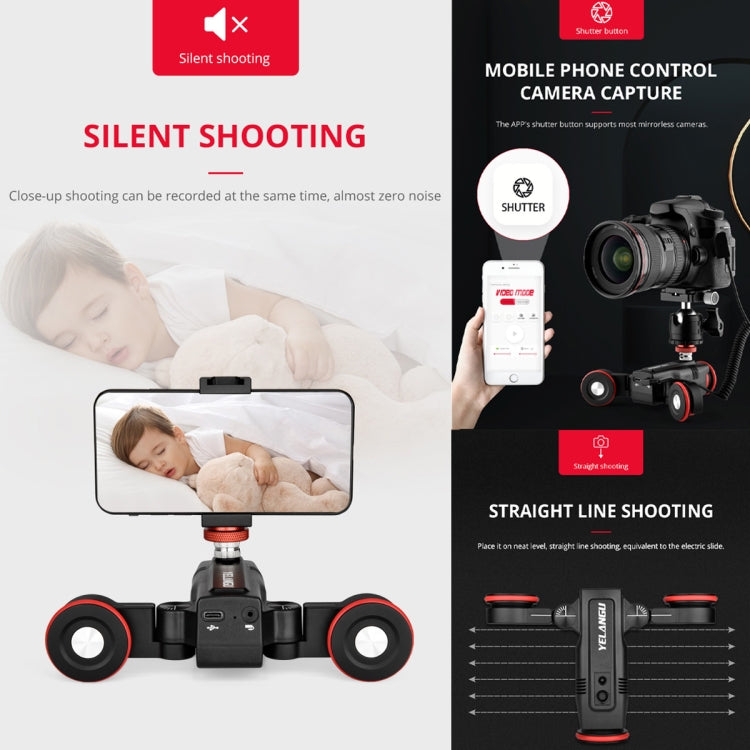 YELANGU L60ES YLG1847A-A 60cm Splicing Slide Rail Track with L5i Dolly Car(Black) - free shipping - PMC TechLife - Order now!