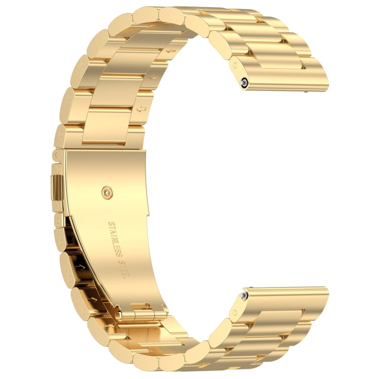 For Amazfit Bip 5 Three Strains Stainless Steel Watch Band(Gold) - free shipping - PMC TechLife - Order now!
