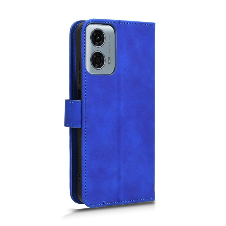 For Motorola Moto G Power 5G 2024 Skin Feel Magnetic Flip Leather Phone Case(Blue) - Motorola Cases by PMC Jewellery | Online Shopping South Africa | PMC Jewellery | Buy Now Pay Later Mobicred