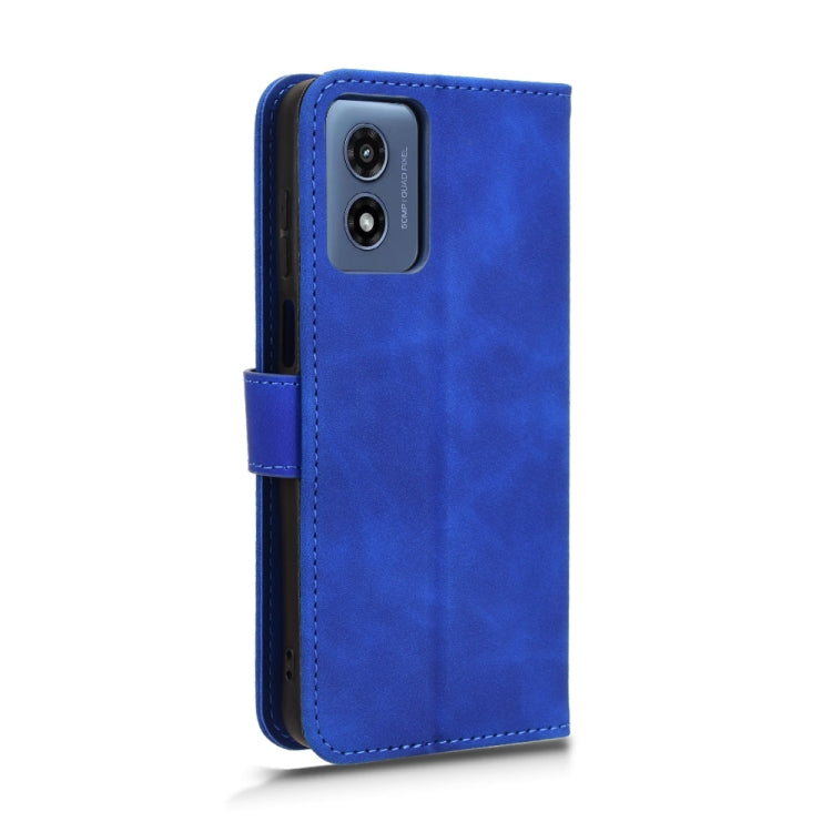 For Motorola Moto G Paly 4G 2024 Skin Feel Magnetic Flip Leather Phone Case(Blue) - Motorola Cases by PMC Jewellery | Online Shopping South Africa | PMC Jewellery | Buy Now Pay Later Mobicred