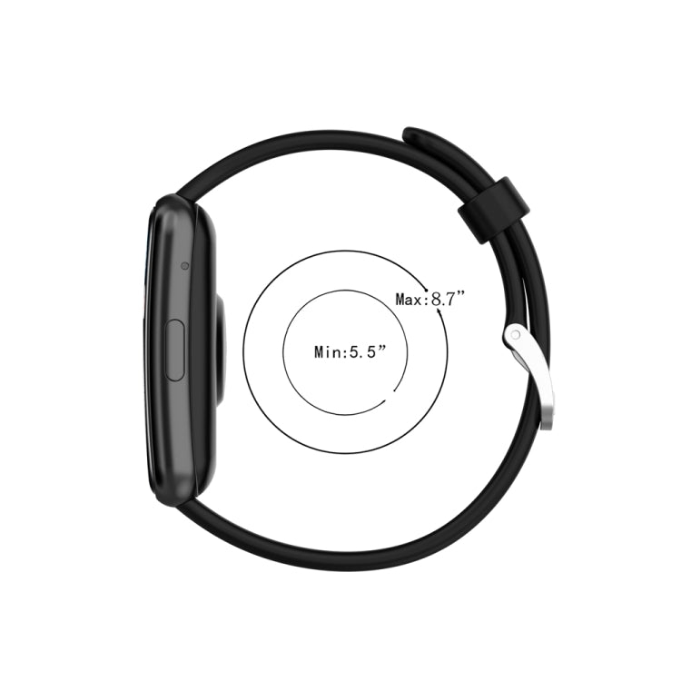 For Huawei Watch Fit Special Edition Silicone Silver Steel Buckle Watch Band(Black) - Watch Bands by PMC TechLife | Online Shopping South Africa | PMC TechLife