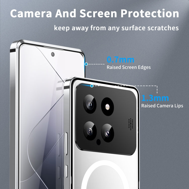 For Xiaomi 14 Aromatherapy Magnetic Metal Phone Case(Silver) - 14 Cases by PMC TechLife | Online Shopping South Africa | PMC TechLife