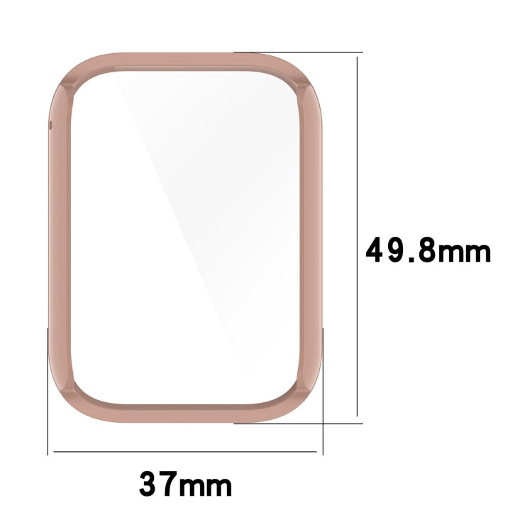 For Xiaomi Mi Band 8 Pro PC + Tempered Glass Film Integrated Watch Protective Case(Ivory White) - Watch Cases by PMC TechLife | Online Shopping South Africa | PMC TechLife | Buy Now Pay Later Mobicred