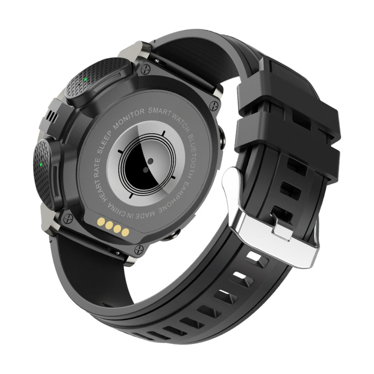 M68 Plus 1.52 inch Round Screen 2 in 1 Bluetooth Earphone Smart Watch, 512MB Memory Support Health Monitoring(Black) - Smart Watches by PMC TechLife | Online Shopping South Africa | PMC TechLife