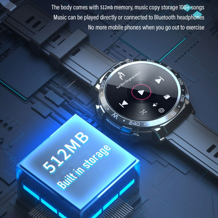 M68 Plus 1.52 inch Round Screen 2 in 1 Bluetooth Earphone Smart Watch, 512MB Memory Support Health Monitoring(Black) - Smart Watches by PMC TechLife | Online Shopping South Africa | PMC TechLife