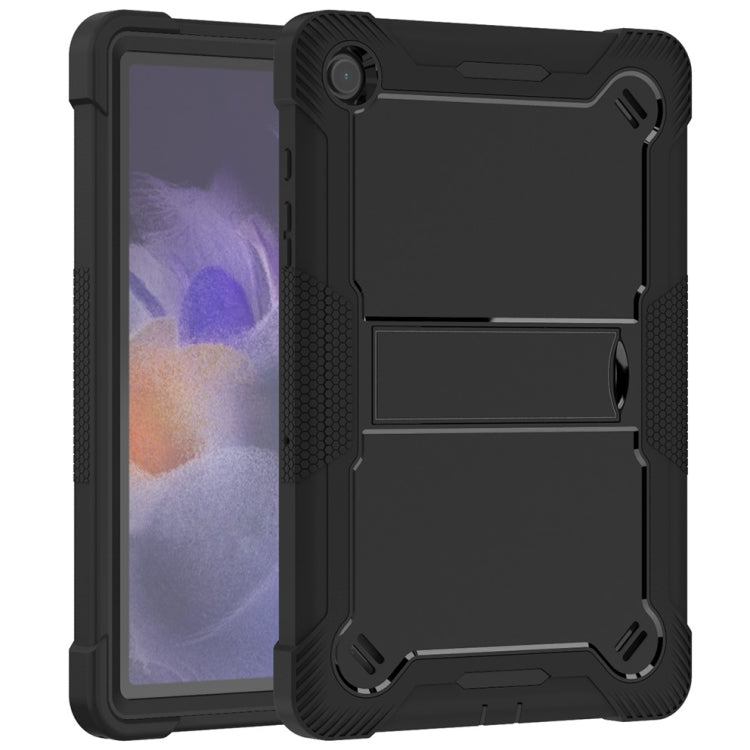 For Samsung Galaxy Tab A9 Shockproof Silicone Hybrid PC Tablet Case with Holder(Black) - Galaxy Tab A9 by PMC TechLife | Online Shopping South Africa | PMC TechLife