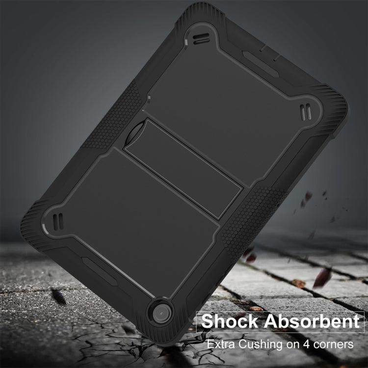 For Samsung Galaxy Tab A9 Shockproof Silicone Hybrid PC Tablet Case with Holder(Black) - Galaxy Tab A9 by PMC TechLife | Online Shopping South Africa | PMC TechLife