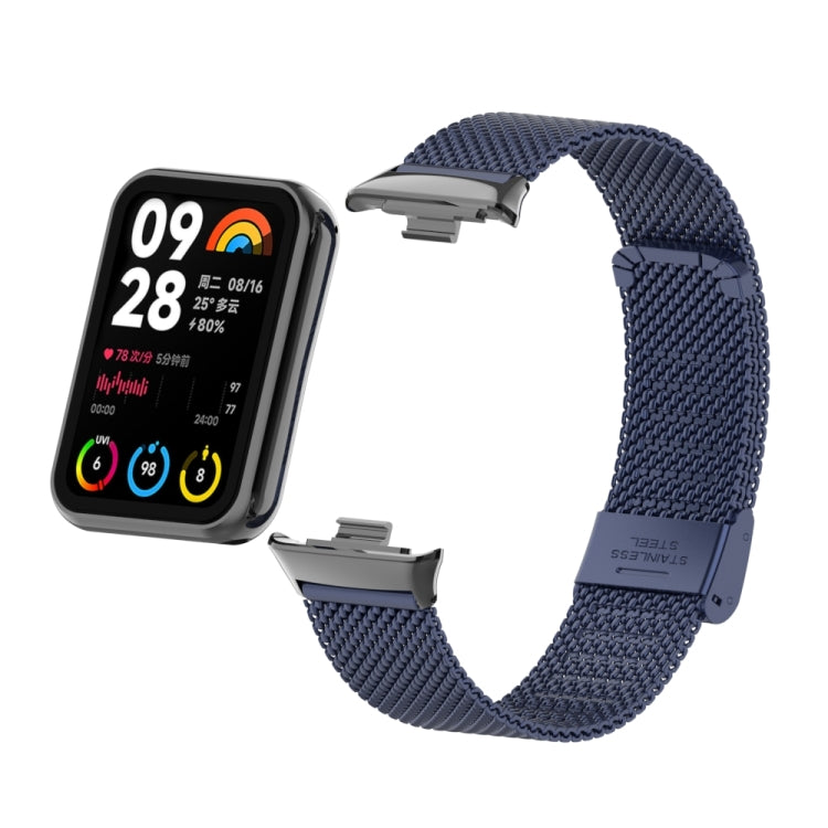 For Xiaomi Smart Band 9 Pro / 8 Pro 18mm Steel Mesh Buckle Metal Watch Band(Midnight Blue) - free shipping - PMc TechLife - Order now!
