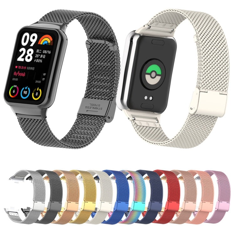 For Xiaomi Smart Band 9 Pro / 8 Pro 18mm Steel Mesh Buckle Metal Watch Band(Midnight Blue) - free shipping - PMc TechLife - Order now!