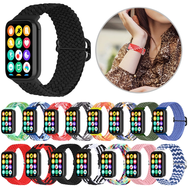 For Xiaomi Smart Band 9 Pro / 8 Pro 18mm Buckle Nylon Braided Watch Band(Red Black) - Watch Bands by PMc TechLife | Online Shopping South Africa | PMc TechLife | Buy Now Pay Later Mobicred