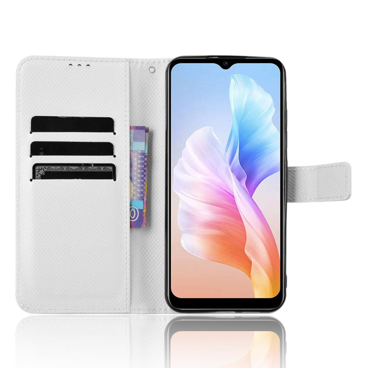 For Doogee X98 Diamond Texture Leather Phone Case(White) - Doogee Cases by PMC TechLife | Online Shopping South Africa | PMC TechLife | Buy Now Pay Later Mobicred