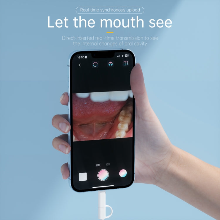 AN109 8LEDs 3.0MP 2 in 1 Visible Oral Endoscope(Purple) -  by PMC TechLife | Online Shopping South Africa | PMC TechLife | Buy Now Pay Later Mobicred