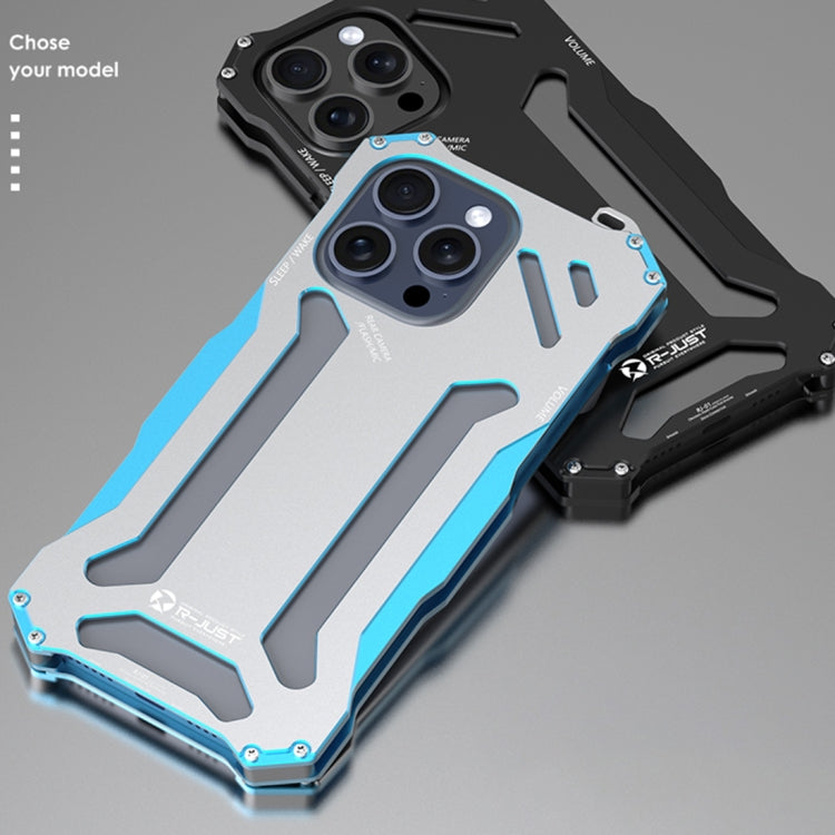 For iPhone 15 Pro Max R-JUST RJ17 Shockproof Armor Metal Phone Case(Black) - free shipping - PMC TechLife - Order now!