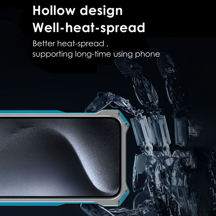 For iPhone 15 Pro R-JUST RJ17 Shockproof Armor Metal Phone Case(Blue) - iPhone 15 Pro Cases by R-JUST | Online Shopping South Africa | PMC TechLife | Buy Now Pay Later Mobicred