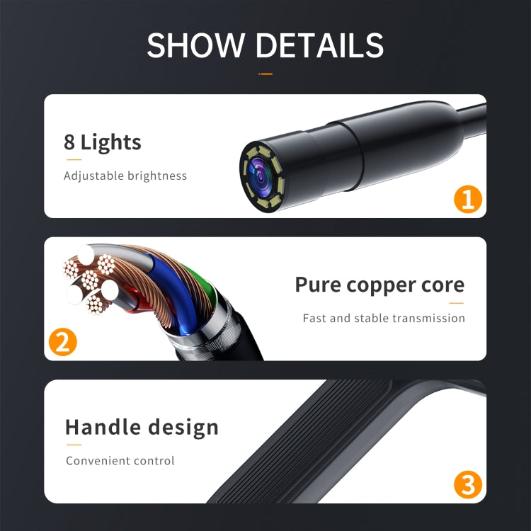 P200 8mm Front Lenses Detachable Industrial Pipeline Endoscope with 4.3 inch Screen, Spec:30m Tube -  by PMC TechLife | Online Shopping South Africa | PMC TechLife | Buy Now Pay Later Mobicred