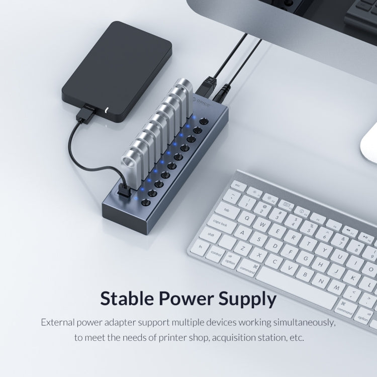 ORICO BT2U3-16AB-GY-BP 16 Ports USB 3.0 HUB with Individual Switches(UK Plug) - free shipping - PMC Jewellery - Order now!
