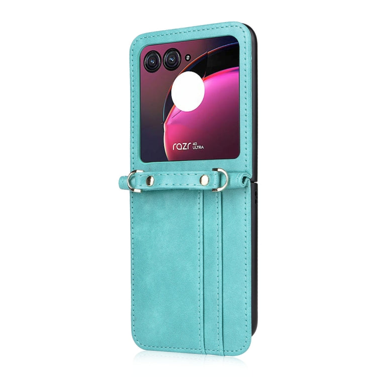 For Motorola Razr 40 Ultra Crossbody Card Slot Leather Phone Case(Mint Green) - free shipping - PMC TechLife - Order now!
