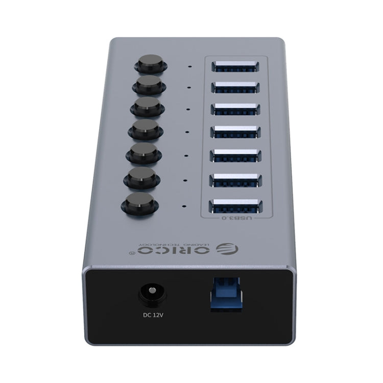 ORICO BT2U3-7AB-GY-BP 7 Ports USB 3.0 HUB with Individual Switches(EU Plug) - free shipping - PMC Jewellery - Order now!