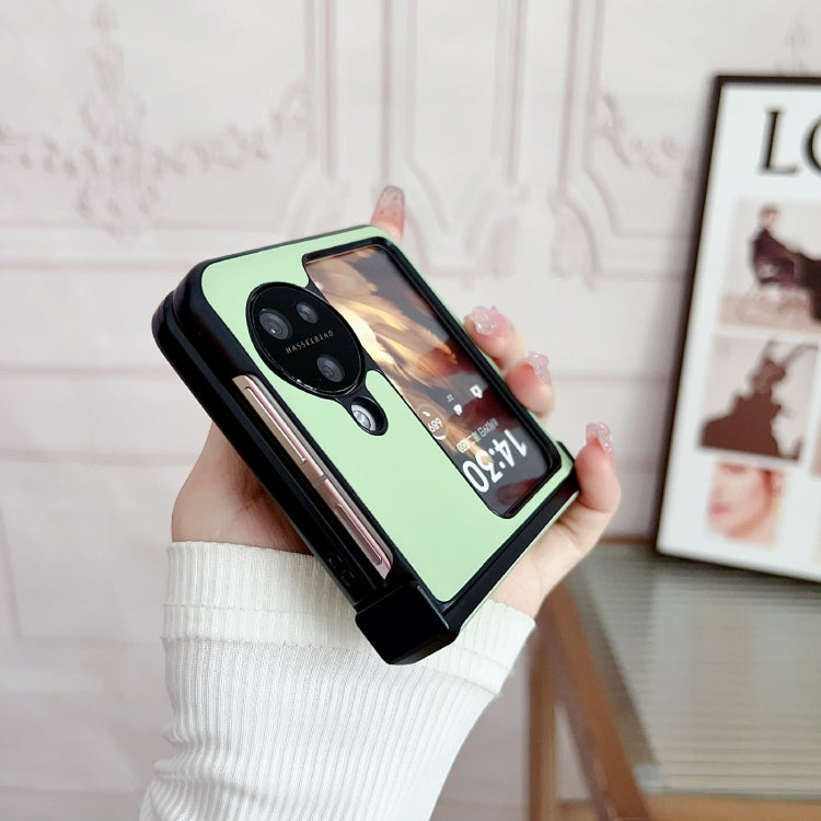 For OPPO Find N3 Flip Three-piece Set Morandi Solid Color Leather Texture Phone Case(White) - OPPO Cases by PMC TechLife | Online Shopping South Africa | PMC TechLife | Buy Now Pay Later Mobicred