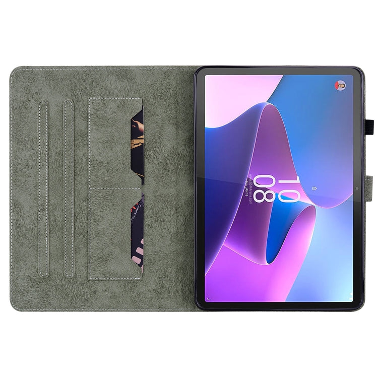 For Lenovo Tab P12 Tiger Pattern Flip Leather Tablet Case(Red) - Lenovo by PMC TechLife | Online Shopping South Africa | PMC TechLife | Buy Now Pay Later Mobicred