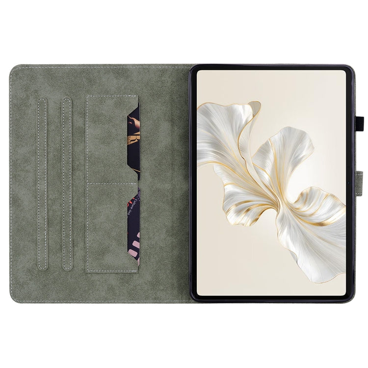 For Honor Pad 9 12.1 Embossed Tiger Pattern Leather Tablet Case(Red) - Honor by PMC TechLife | Online Shopping South Africa | PMC TechLife | Buy Now Pay Later Mobicred