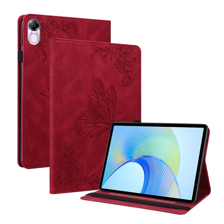 For Honor Pad X8 Pro/X9 Butterfly Flower Embossed Leather Tablet Case(Red) - free shipping - PMC TechLife - Order now!