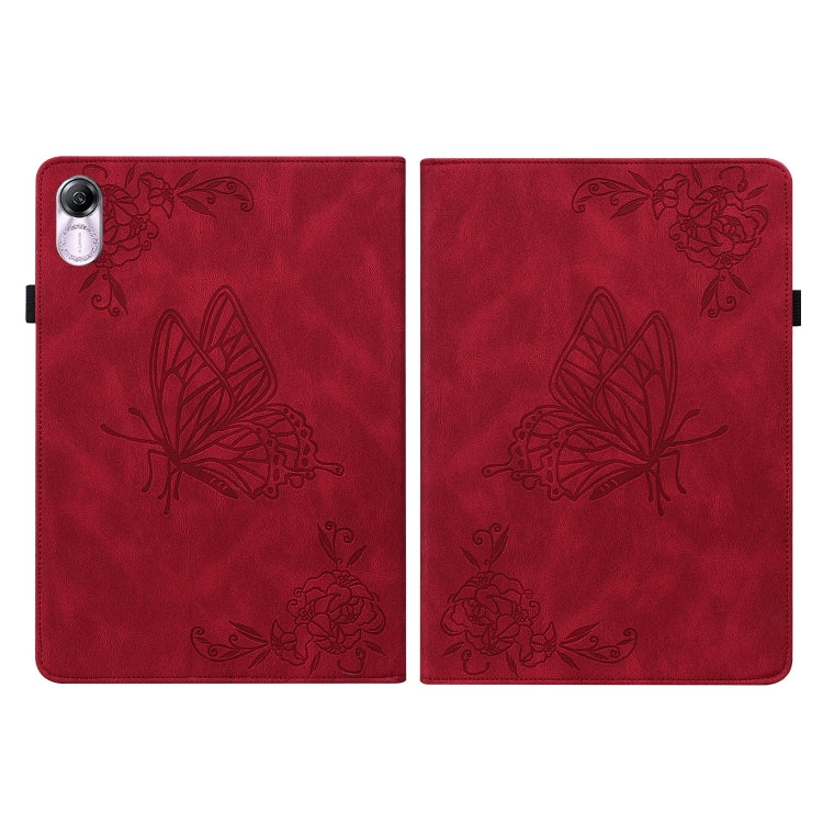 For Honor Pad X8 Pro/X9 Butterfly Flower Embossed Leather Tablet Case(Red) - free shipping - PMC TechLife - Order now!